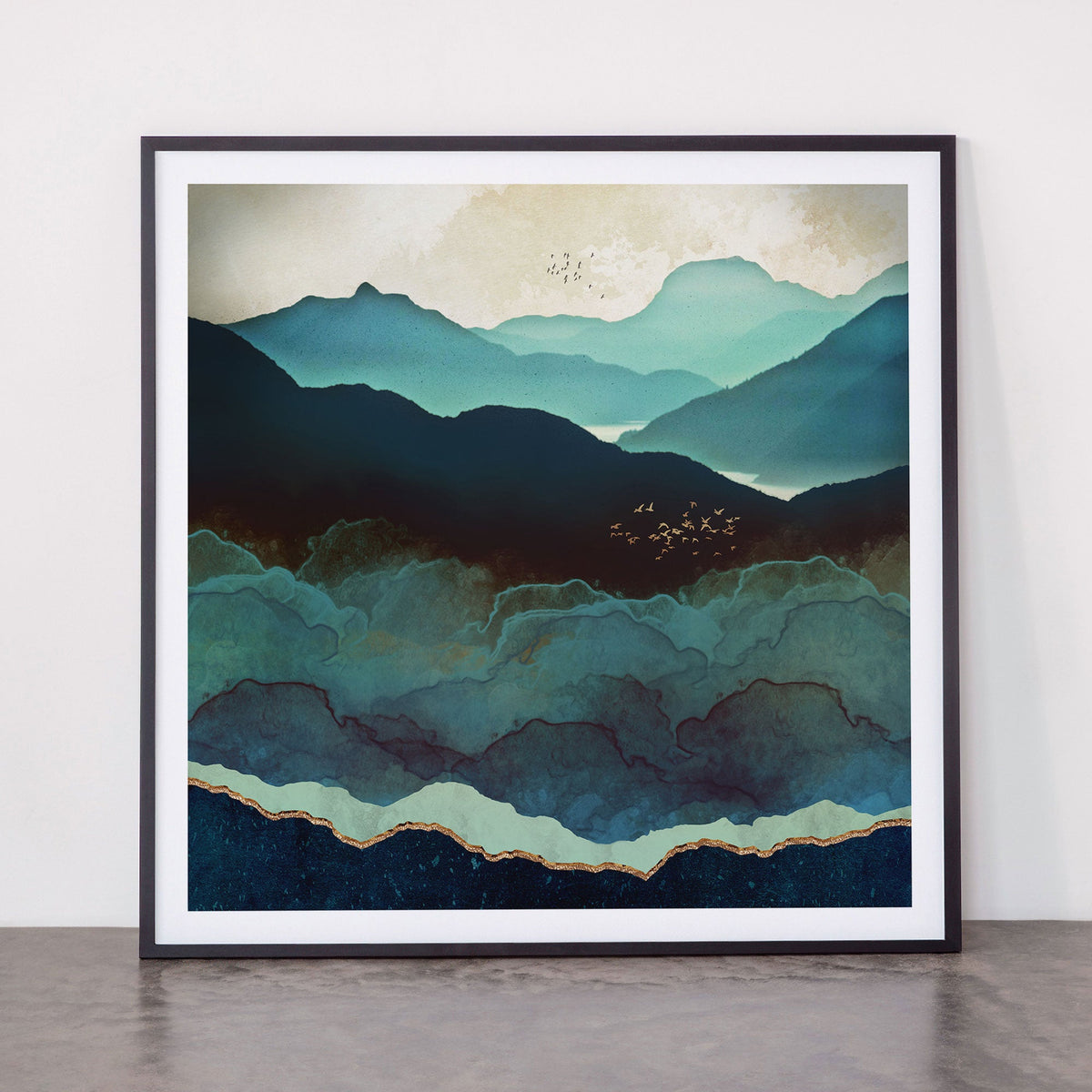 Indigo Mountains Framed Art Print Gallery Image 11