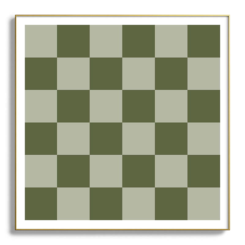 Checkered (Sage & Olive Green) Framed Art Print Gallery Image 38