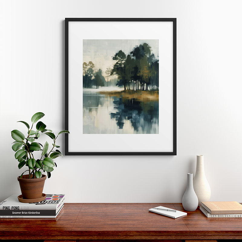 Country Lake II Framed Art Print Gallery Image 7