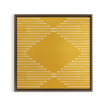 Geo (Yellow) Framed Canvas Print Gallery Image 5