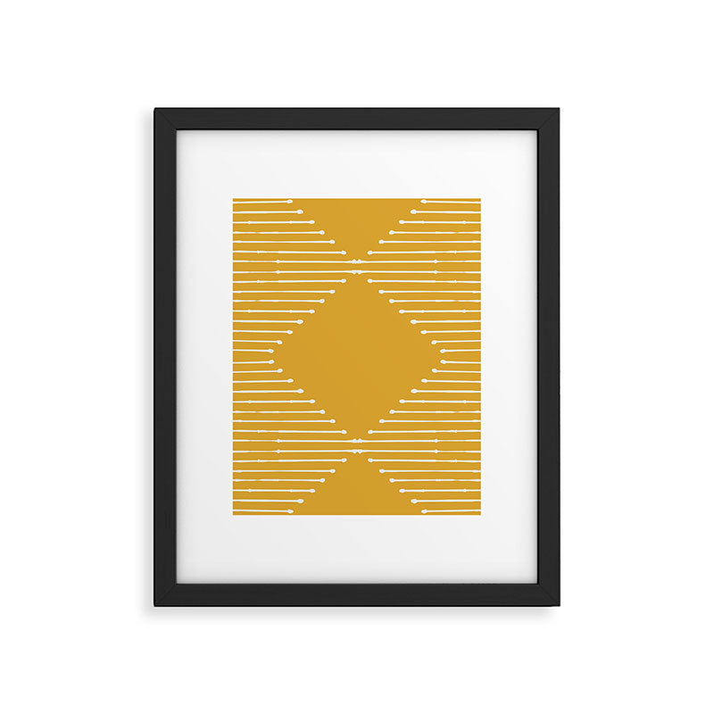Geo (Yellow) Framed Art Print Gallery Image 1