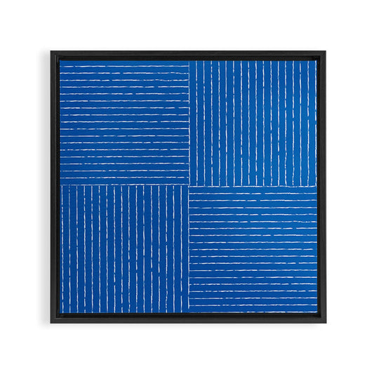 Lines III (Sapphire Blue) Framed Canvas Print Gallery Image 1