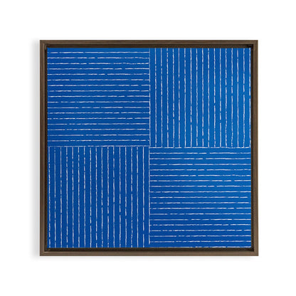 Lines III (Sapphire Blue) Framed Canvas Print Gallery Image 5