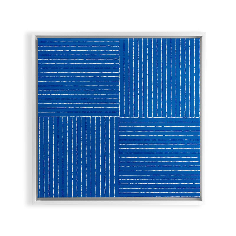 Lines III (Sapphire Blue) Framed Canvas Print Gallery Image 10