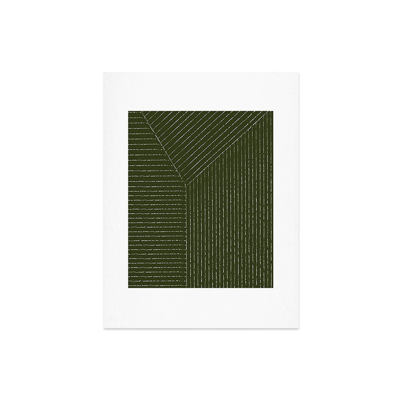 Lines (Olive Green) Art Print Gallery Image 4