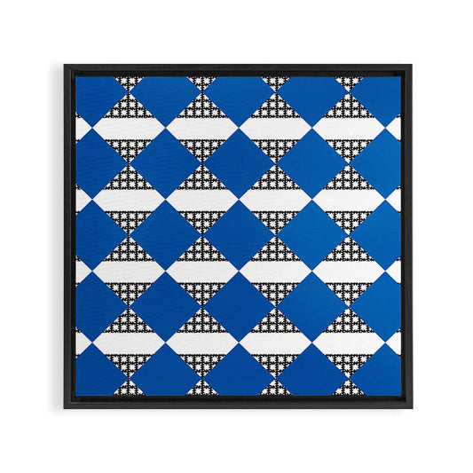 Modern boho (sapphire blue) Framed Canvas Print Gallery Image 1