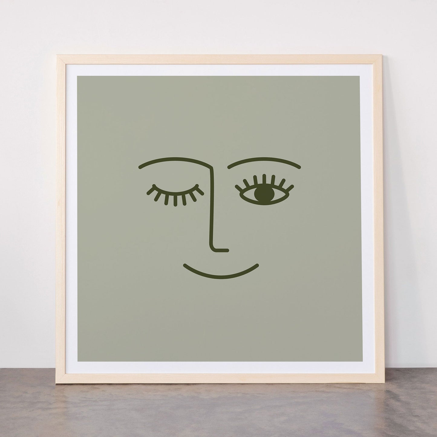 Wink (Green) Framed Art Print Gallery Image 21