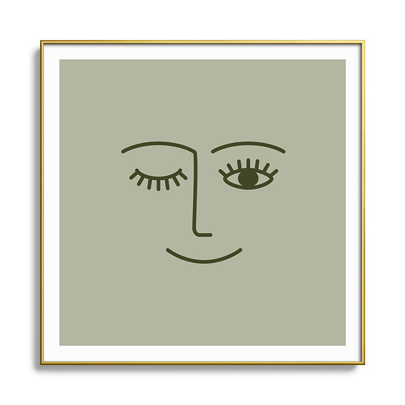 Wink (Green) Framed Art Print Gallery Image 37
