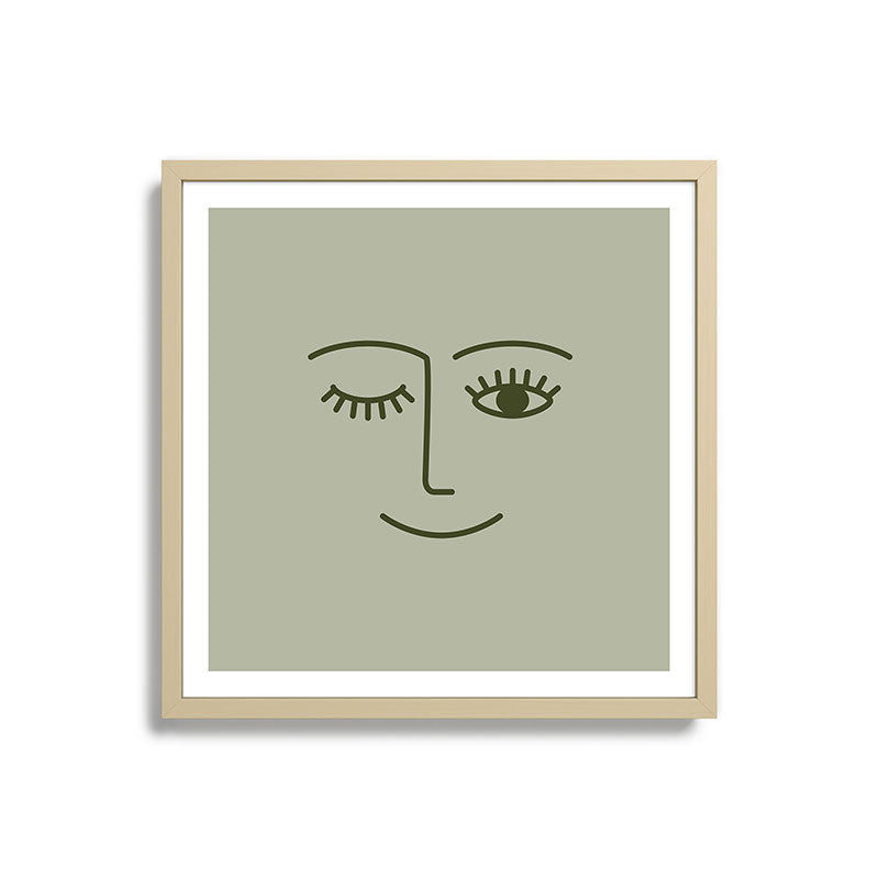 Wink (Green) Framed Art Print Gallery Image 8