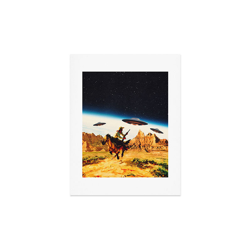 UFO Space Chase Art Print Gallery Image 3