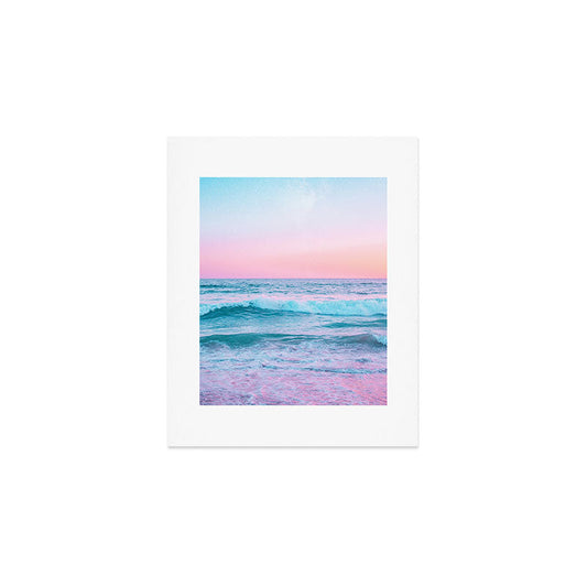 Candy Waves | Pastel Ocean Shoreline off Coast of California Art Print Gallery Image 1