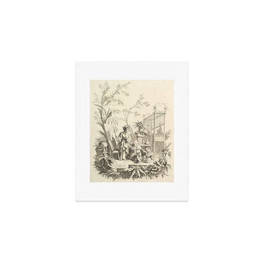 Grisaille Chinoiserie Art Print Gallery Image 1