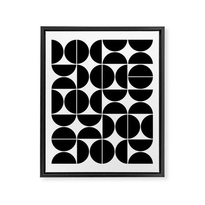 Mid Century Modern Geometric 04 Black Framed Canvas Print Gallery Image 5