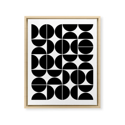 Mid Century Modern Geometric 04 Black Framed Canvas Print Gallery Image 16
