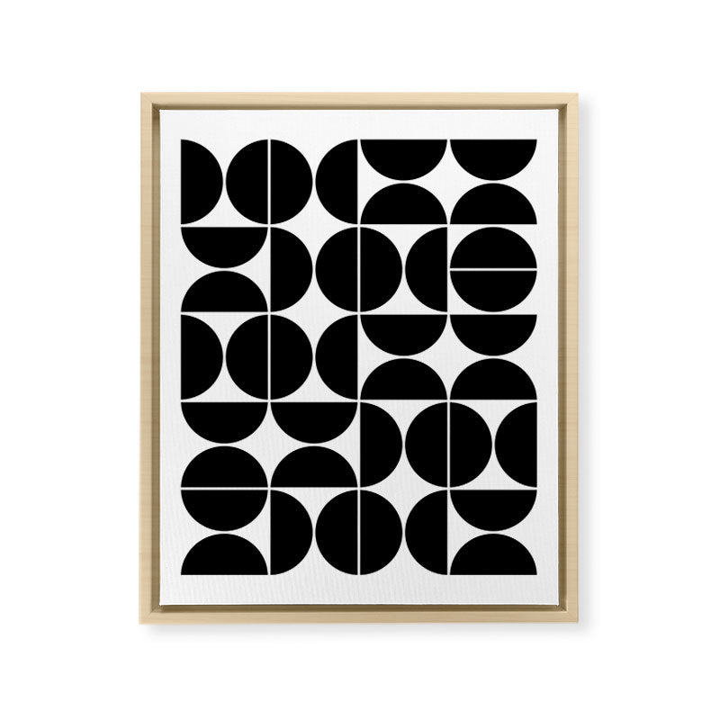 Mid Century Modern Geometric 04 Black Framed Canvas Print Gallery Image 14
