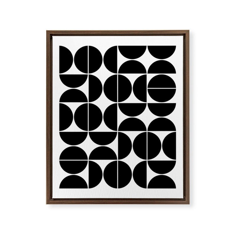 Mid Century Modern Geometric 04 Black Framed Canvas Print Gallery Image 12