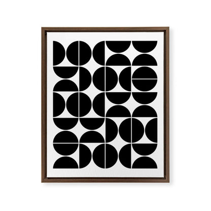 Mid Century Modern Geometric 04 Black Framed Canvas Print Gallery Image 9