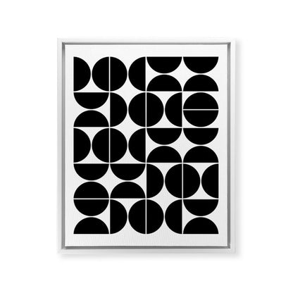 Mid Century Modern Geometric 04 Black Framed Canvas Print Gallery Image 23