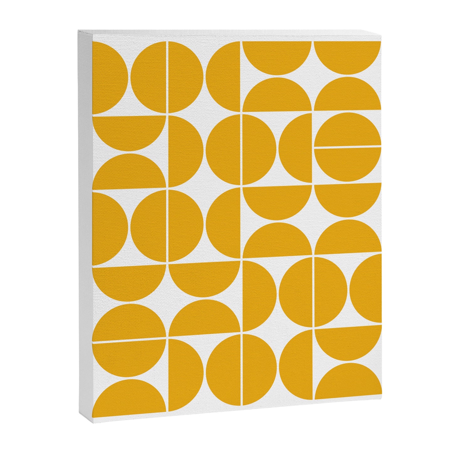 Mid Century Modern Geometric 04 Yellow Canvas Print Gallery Image 2