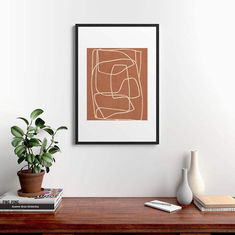 Abstract line art 22 Framed Art Print Gallery Image 6