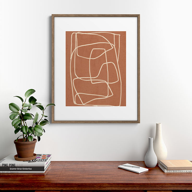 Abstract line art 22 Framed Art Print Gallery Image 14