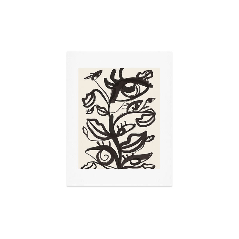 Abstract line art eyes Art Print Gallery Image 3