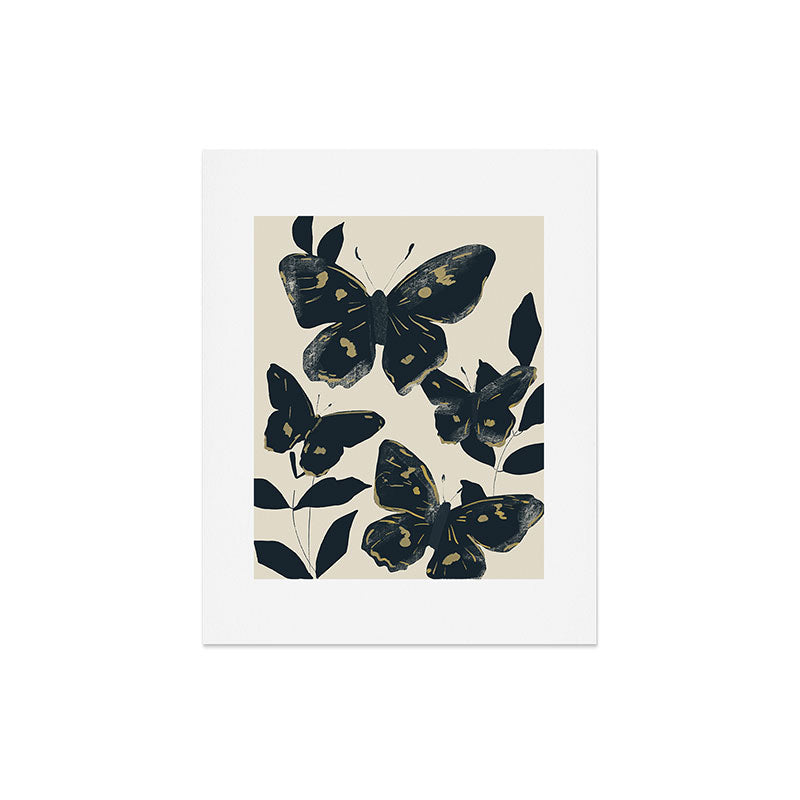Black Butterflies Art Print Gallery Image 4