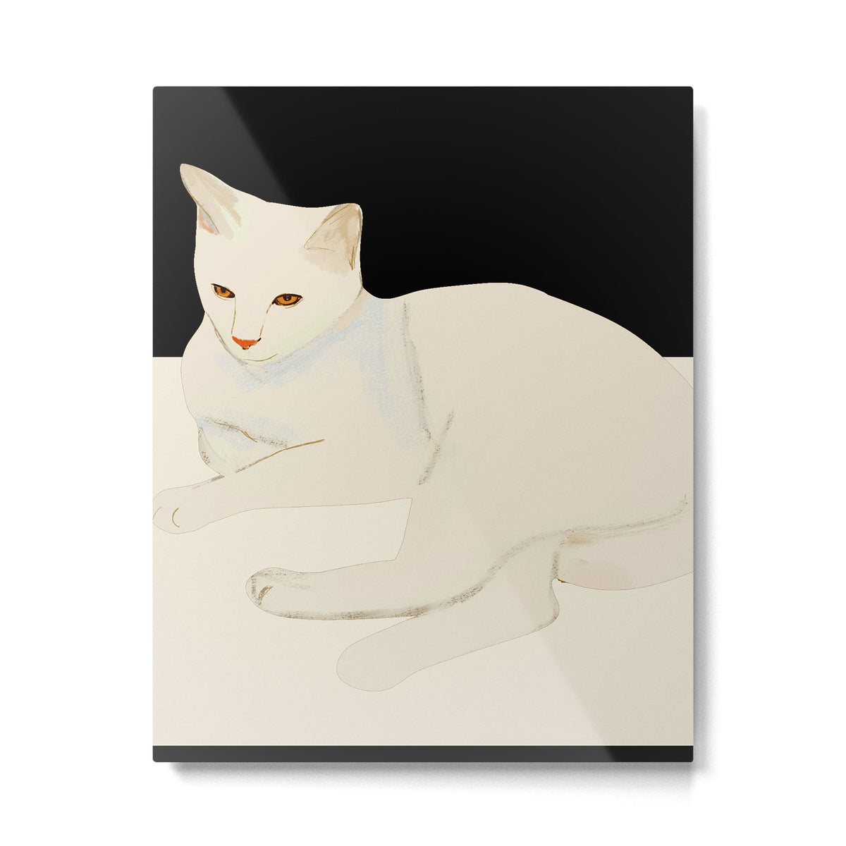 Minimal Abstract Art Cat 6 Metal Print Gallery Image 4