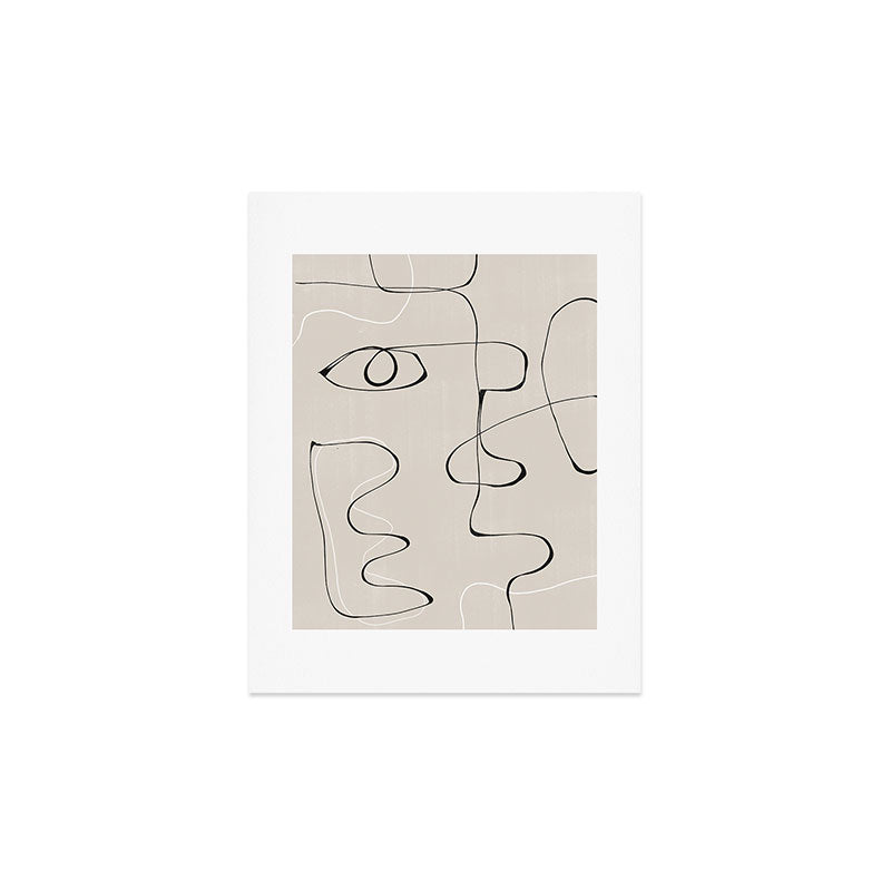 Abstract Line Face Art Art Print Gallery Image 3