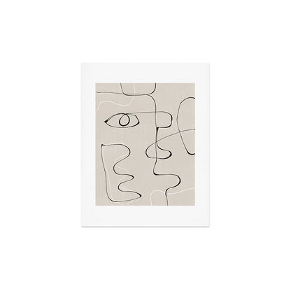 Abstract Line Face Art Art Print Gallery Image 3