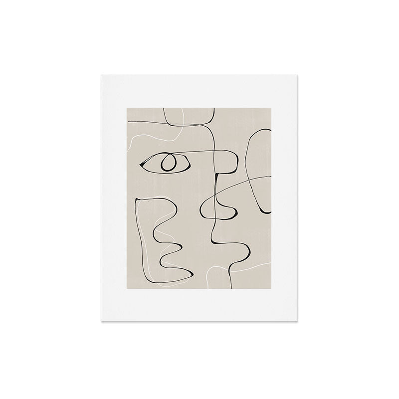 Abstract Line Face Art Art Print Gallery Image 5