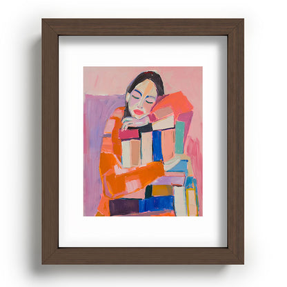 Woman Love for Books Framed Art Print Gallery Image 64