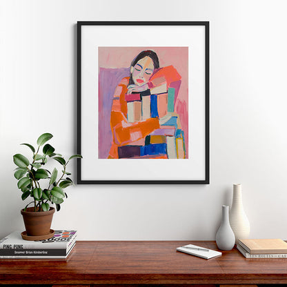 Woman Love for Books Framed Art Print Gallery Image 7