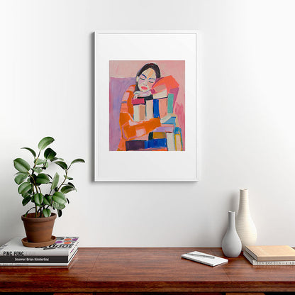 Woman Love for Books Framed Art Print Gallery Image 27