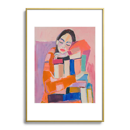 Woman Love for Books Framed Art Print Gallery Image 90