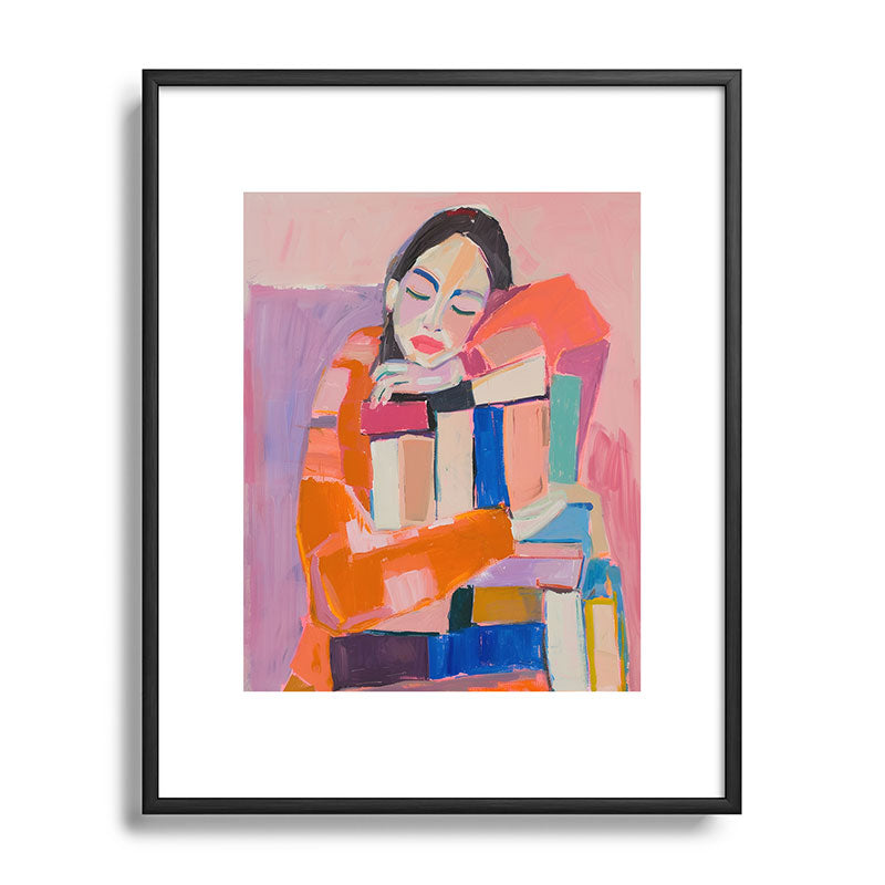 Woman Love for Books Framed Art Print Gallery Image 82