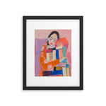 Woman Love for Books Framed Art Print Gallery Image 1