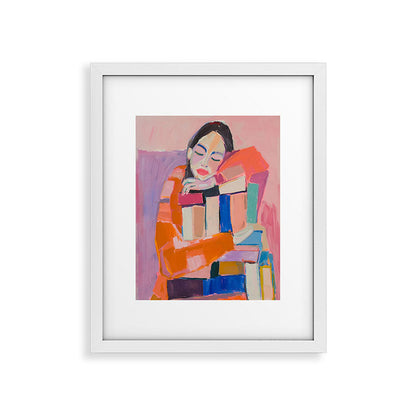 Woman Love for Books Framed Art Print Gallery Image 26