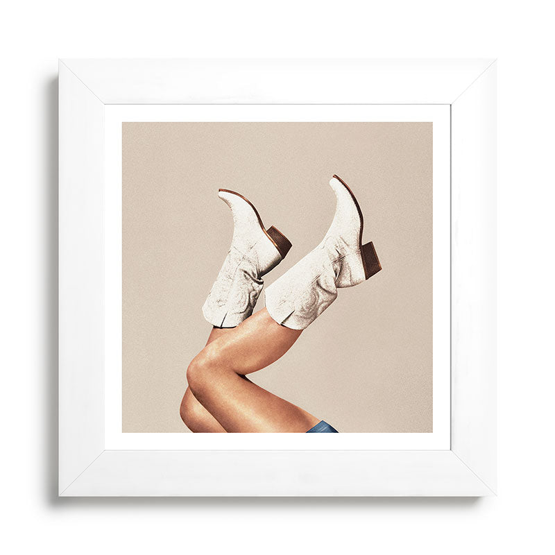 These Boots - Neutral Beige Framed Art Print Gallery Image 15