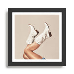 These Boots - Neutral Beige Framed Art Print Gallery Image 1