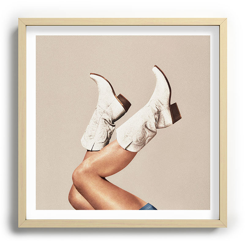 These Boots - Neutral Beige Framed Art Print Gallery Image 22