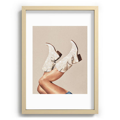 These Boots - Neutral Glitter II / Beige Framed Art Print Gallery Image 97