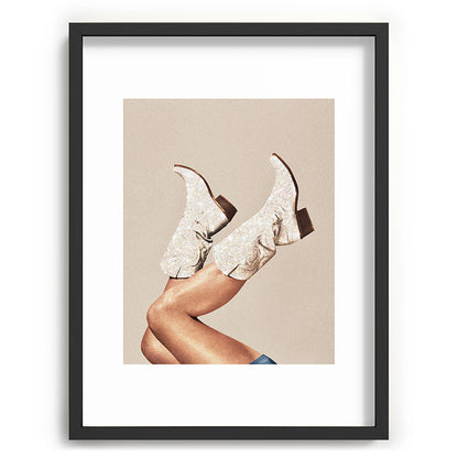 These Boots - Neutral Glitter II / Beige Framed Art Print Gallery Image 84