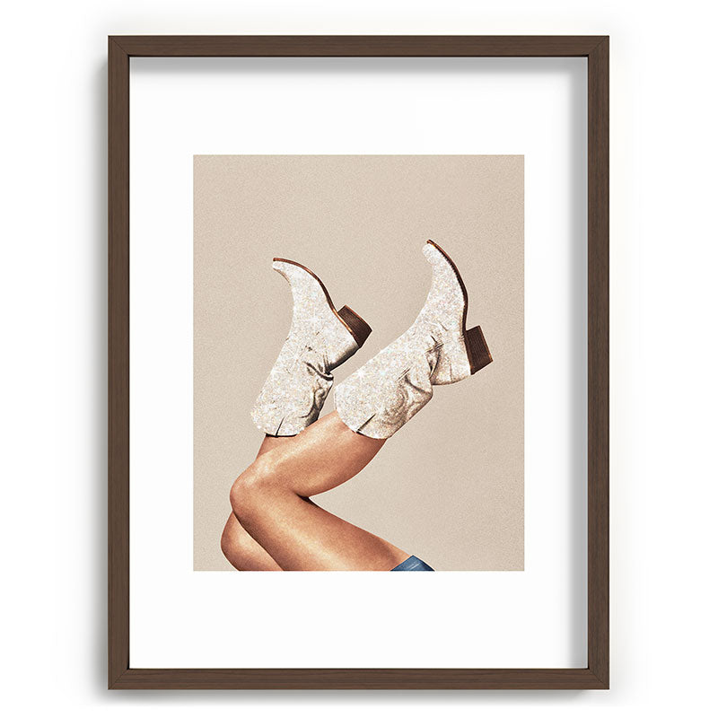 These Boots - Neutral Glitter II / Beige Framed Art Print Gallery Image 91