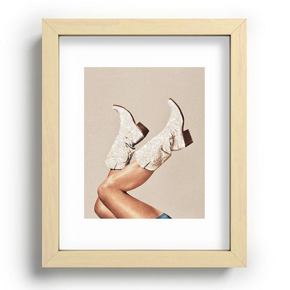 These Boots - Neutral Glitter II / Beige Framed Art Print Gallery Image 96