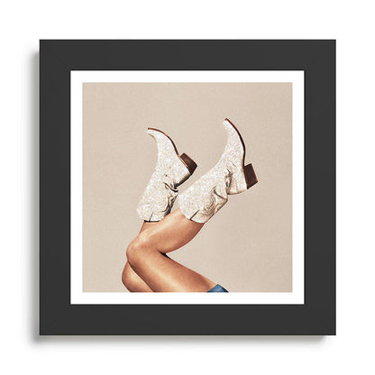 These Boots - Neutral Glitter II / Beige Framed Art Print Gallery Image 46