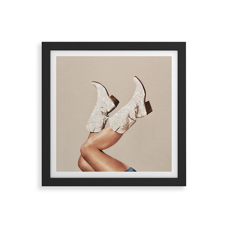 These Boots - Neutral Glitter II / Beige Framed Art Print Gallery Image 50