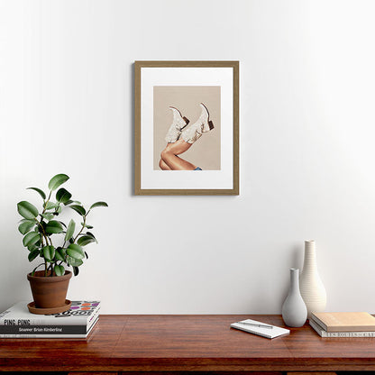 These Boots - Neutral Glitter II / Beige Framed Art Print Gallery Image 54