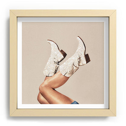 These Boots - Neutral Glitter II / Beige Framed Art Print Gallery Image 106