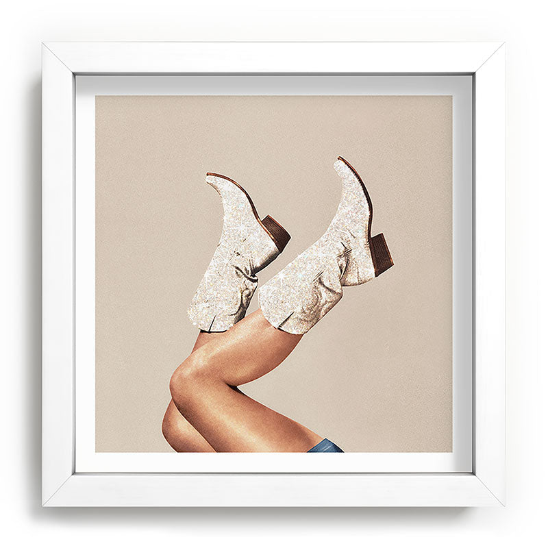 These Boots - Neutral Glitter II / Beige Framed Art Print Gallery Image 114